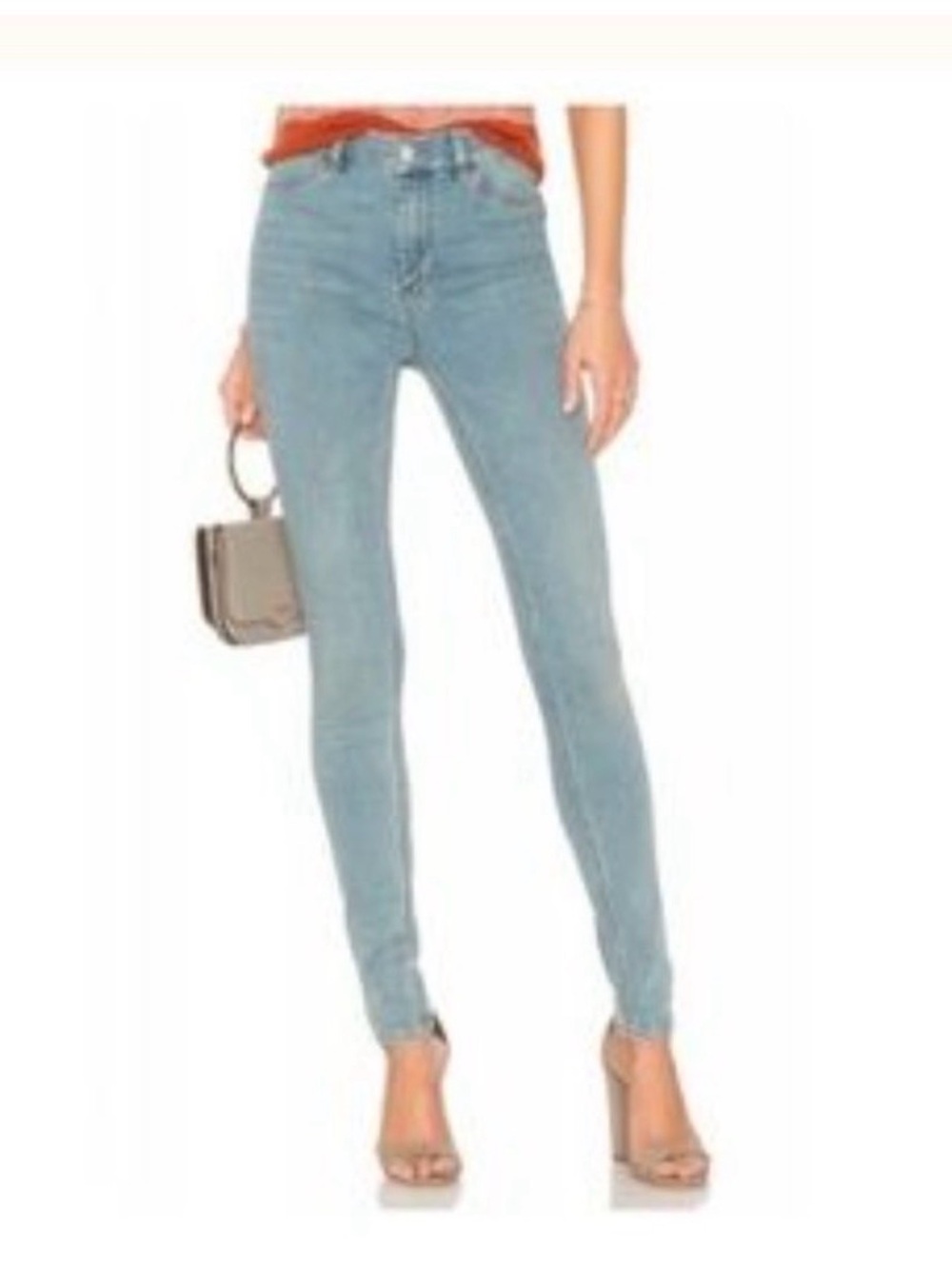 NWOT Free People Light Blue Skinny High-Rise Jeans